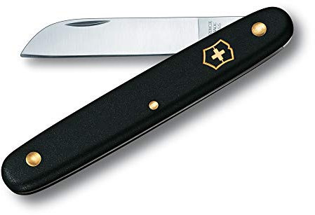 Victorinox, Couteau de jardin, Couteau Universel de Jardin, Multifonction, Léger, Swiss Made, 1 Fonctions, Lame droite, noir