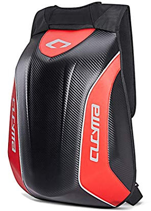 Bagtecs Motorradrucksack für Ducati Hypermotard 950/939 / SP CRR, 30 Liter, Hartschale, Carbonmaterial, Nylon, Rahmenmontage, Einstellbar, Wasserabweisend