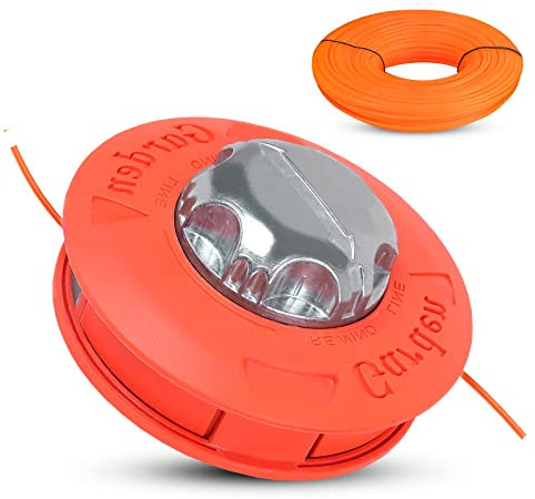 Viabrico Testa di filo per decespugliatore, M10 x 1,25 sinistra, bobina a doppio filo per decespugliatore, tagliaerba