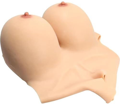 XSWL Silikonbrustplatten gefüllt mit Silikongel Fake Breast Form Enhancers für Crossdresser Transgender Mastektomie Cosplay BH… (Nude, F Cup)