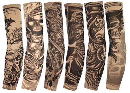 Ärmel Tattoo Tattoosleeve Armstrumpf Tattoo Abdeckung Radfahren Fahrrad UV-Schutz Arm Ärmel Schutzhandschuhe Männer Frauen Draussen - 6 Stück