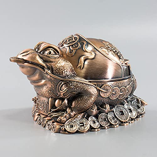 Aschenbecher Windaschenbecher Achenbecher Ornamente Lucky Jinyu Aschenbecher Home Mit Abdeckung Anti-Fliegengrau Retro-Kekse-Rot Retro.