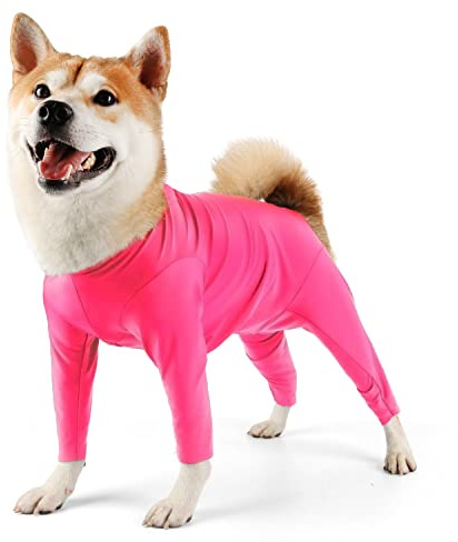 Etdane Recovery Suit for Dogs Dog Surgery Suit Female Spay Male Neuter Dog Onesie for After Surgery Surgical Bodysuits Anti Shedding Suit PinkX-Small
