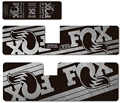 STAR SAM Aufkleber für Fox Float X2 2018, Metall, silberfarben, 1 cm