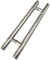 24 Inch Sliding Barn Door Handle, Heavy Duty Stainless Steel Entrance Gate Long Handle Modern Commercial Interior Exterior Door T Bar Pull Push Two Side Glass Door Handle Chrome Length 600mm