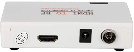 Fockety Convertitore da HDMI a RF, Supporto 480I 480P5 76I 576P 720P 720I 1080I 1080P Convertitore coassiale modulatore HDMI RF, Adattatore di Ingresso Video Digitale, per Set Top Box di