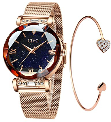 CIVO Damen Uhren Wasserdicht Minimalistisch Analog Quarz Mode Kleid Elegant Beiläufig Quarzuhr für Damen