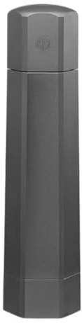 HexClad HexMill Salt Grinder, Professional Grade Heavy-Duty, Refillable, Aluminum Gunmetal Gray, Adjustable Ten Grind Settings