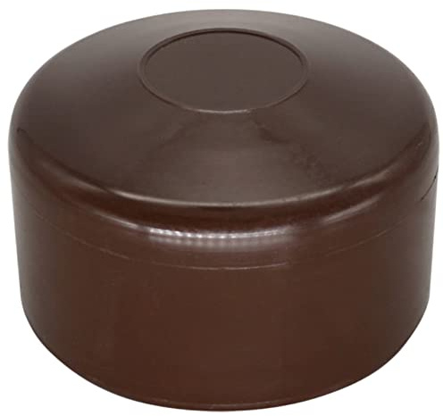SKIR'CO (20 Stück) Zaunpfostenkappen rund 60 mm braun Kunststoffkappen für runde Zaunpfosten Zaunpfostenabdeckungen braun RAL 8028