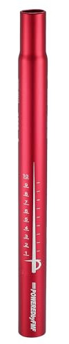 A ABSOPRO Fahrrad Sattelstütze 25,4x350mm Sattelstütze für Mountainbike MTB Rennrad Rot