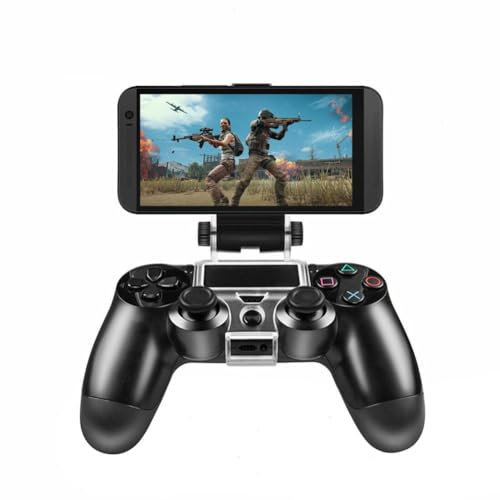 Suchkeit PS4-Controller-Telefonhalterung, Telefonclip für PS4-Controller, Mobile Gaming-Halterung, verstellbare Ständerklemme, kompatibel mit Dualshock 4/PS4 Slim/PS4 Pro-Controllern für Rmote Play