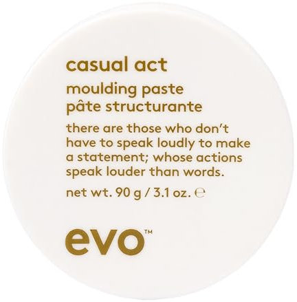 evo Casual Act Moulding Whip - Light Firm Hold Styling Paste For All Hair Types - Improves Hair Texture - 90g / 3.1oz