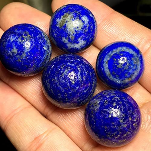 IDUTQUMW Decorazioni for la casa 5 Pezzi di lapislazzuli Naturali burattati Pietre di Cristallo di Quarzo Sfera Sfera Pietre