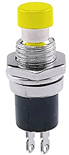 NVVVNX 6PCS PBS-110 7mm Hilo 2 Pines Mini Mini Momento Interruptor de pulsador normalmente cerrado/abierto Presione el interruptor momentáneo de reinicio (Color : Yellow, Size : Press off-NC)