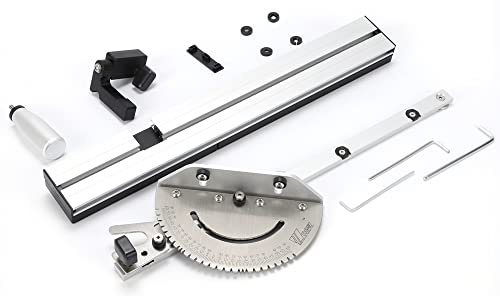 HuKaiL 450mm Gehrungslehre für Tischkreissäge, Miter Gauge für Standard-Gehrungsstange Dimension ca 9.5mm x 19mm, Gehrungsanschlag Holzbearbeitungswerkzeug Kit für Werkzeuge, Heimwerkerzubehör