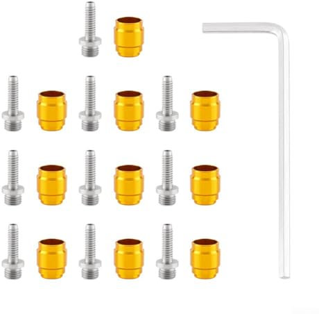 Zoegneer Hydraulische Fahrradbremsnadel, Olivenkopf, sicheres Verbindungsschlauch-Verbindungs-Set für (Gold)