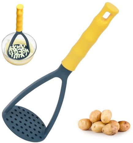 Mutool Nonstick Potato Masher Utensil - Hard Wearing Nylon Masher Head Ergonomic Handle, Cooking Utensils Masher for Mashed Potatoes, Baby Food, Jam, Vegetable & Fruits