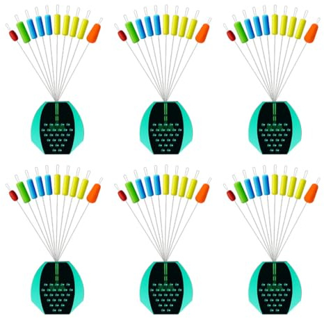 NOPKESV 60 Stück 6 in 1 Gummistopper Angeln Schnurstopper Stopper Rubber Stopper Silikonstopper (oval oder rund)