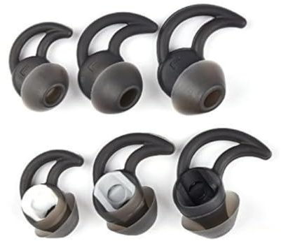3 Paia | Tappi Gommini per Orecchie Silicone Morbido | Isolamento Acustico | Compatibile con Cuffie Bose QC20 QC30 IE2 SoundSport IE3 SIE2i