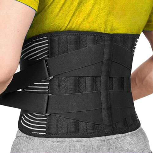 Sussani Faja Lumbar Hombre Mujer para Soporte Postural, Reducción Dolor Espalda, Gimnasio y Trabajo | Corrector de Postura, Transpirable Cinturón Hombre (S)