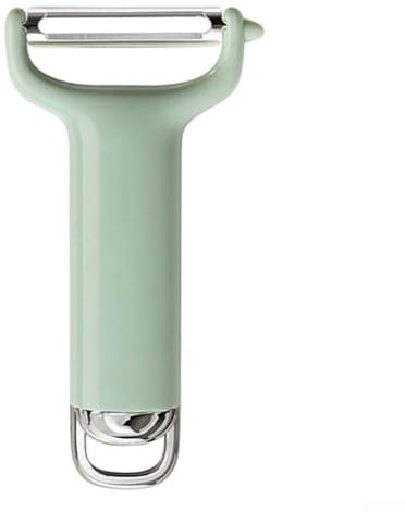 Pelador multiusos de acero inoxidable diseñado para hacer que tu experiencia de cocina sea más eficiente y agradable (verde)