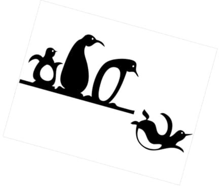 Uonlytech Penguin PVC Wall Sticker Decal Lovely Decorative Switch Sticker for Home Living Room Boys and Girls Bedroom Nursery Decor