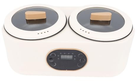 Olla Eléctrica Multifuncional con 2 Ollas Interiores, Doble Cocción, Mantiene Caliente, Antiadherente, para Sopa y Gachas Calientes