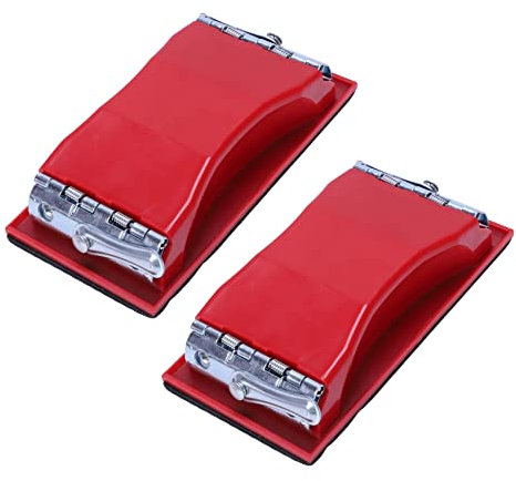 Giwnhvx 2X Rechteck Papier Koernung Schleifpapier Halterung Hand Sander Rot Schwarz