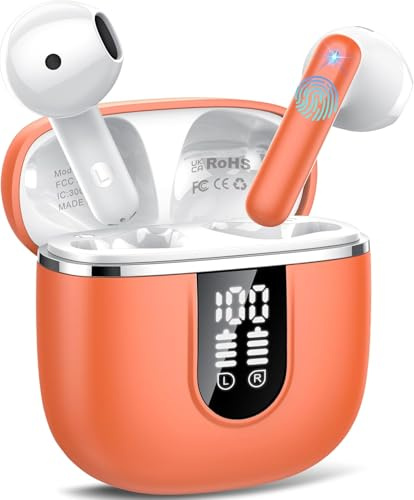cillso Écouteurs Bluetooth, intra-auriculaires sans fil, basses profondes, écouteurs sans fil avec réduction du bruit