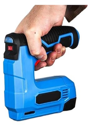 TIEOAXFT Grapadora eléctrica de Iones de Litio, Pistola de Grapas, clavadora, Grapadora for Muebles, Herramienta de Bricolaje, Marco de Madera, Pistola Grapadora de uñas Multiherramienta