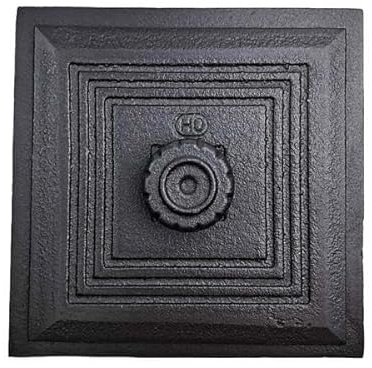 Innbee Puerta de revisión, 170 x 165 mm, para horno de hierro fundido, para ahumadero, puerta de ceniza