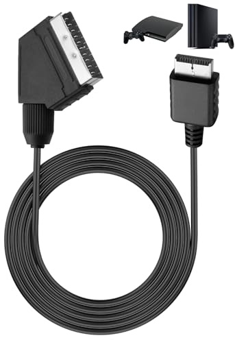 Scart Cable Converter Compatible with PS1/PS2/PS3 1.8m/6ft Male with SCART Input & HDMI Output Video Audio Adapter Replacement TV Console Lead PAL (not HDMI Cable)
