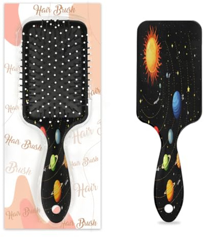 Mexpekil Spazzola districante per capelli a forma di pagaia, con sistema solare, per capelli bagnati e asciutti, massaggi, cuscino d'aria, pettine per ragazze donne e uomini