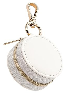 Travel Jewellery Box, Small Jewellery Organizer with Ring Holder and Necklace Holder, Compact Earring Box for Girls and Women, Portable Jewelry Case for Travel, Work, and Special Occasions, 5x5x3cm