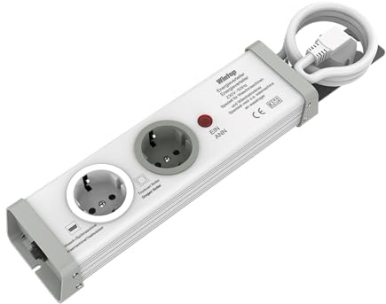Power Distributor - Distributore di alimentazione per lavatrici e asciugatrici, presa master-slave con fusibile, montaggio a parete, con sicurezza per bambini