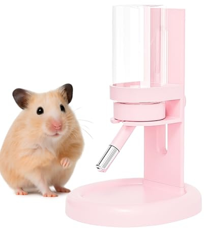 Arroopu Bouteille d'eau pour Hamster | Accessoire de Nourriture 120ml pour Petit Animal - Biberon Automatique avec Support | pour Gerbilles Degus Furets Écureuils Chinchillas Hérissons