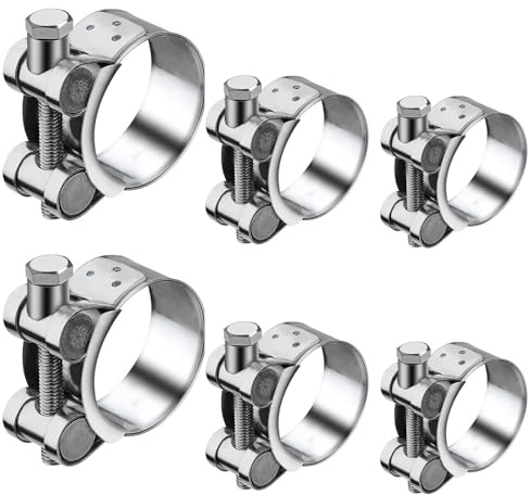 6 Stück Edelstahl Schlauchschellen, Gelenkbolzenschelle Edelstahl, Schlauchschellen Set für Pool, Garten und Waschmaschine (20-22mm, 23-25mm, 36-39mm), Bandbreite 20mm