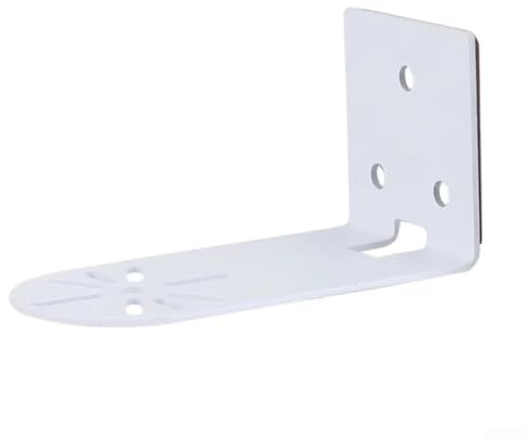 Nexbrill Soporte de pared de hierro en forma de L para cámaras de seguridad PTZ Domo, base de pegamento sin instalación de taladro, para sistemas Hikvision y multimarca, blanco