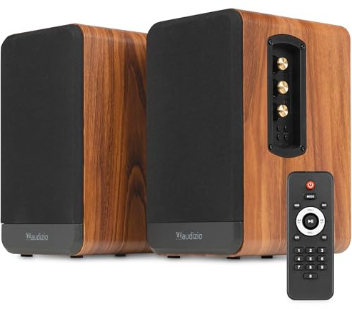 Audizio BS10 Altavoces HiFi estantería 80W Bluetooth HDMI ARC, Madera
