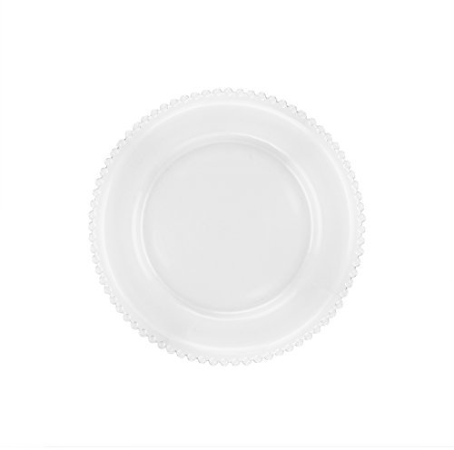 ChargeIt by Jay 1875004 Aflair Charger Plate, Glass, Clear