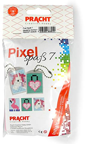 Pixel P90037-00505 Divertente set 7 per bambini, semplice sistema a innesto con piccole pietre in bioplastica per creare 2 portachiavi (medaglioni), senza stirare e incollare