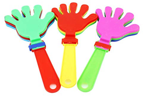 Toyvian 12Pcs Clap the Hand Party Clappers 19Cm Colorful Noisemakers for Kids and Adults Perfect for Celebrations and Events