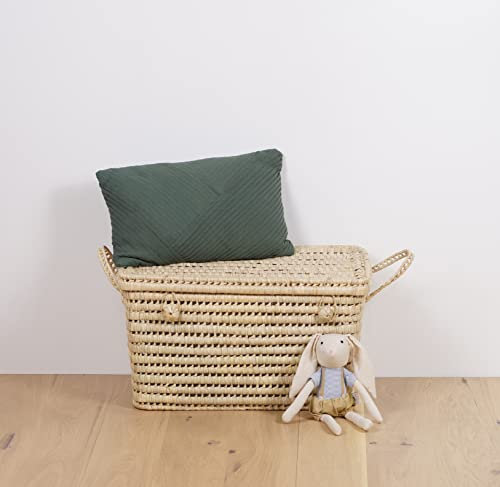 Coffre à jouets en palmier tressé 60cm