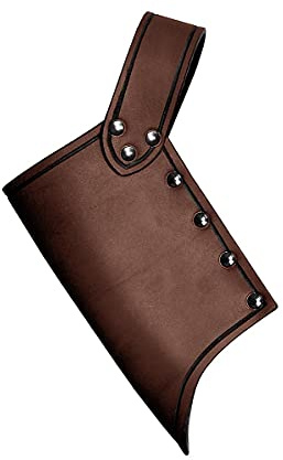Andracor - Handgefertigter Schwerthalter aus echtem Leder speziell für Langwaffen - Kostüm-Zubehör für LARP, Mittelalter, Wikinger, Fantasy & Cosplay - Farbe: Braun