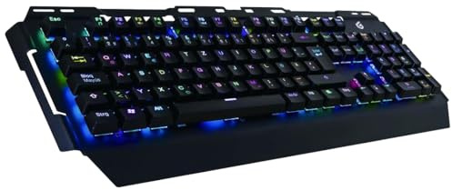 Conceptronic KRONIC01DE Mechanische Gaming-Tastatur, DE, RGB, Blue Switche