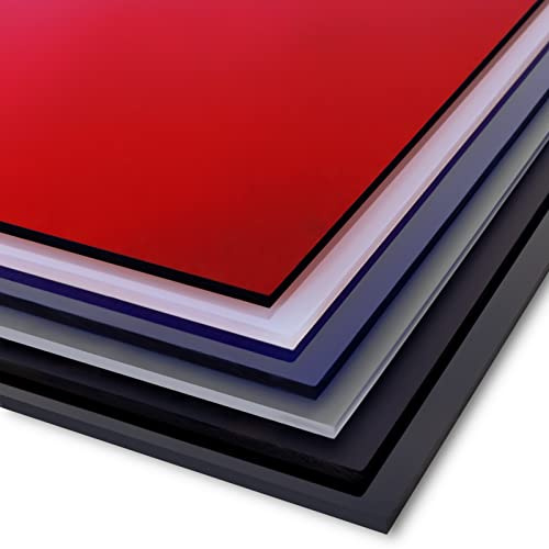 Floordirekt PMMA Platten Acrylglas 3mm 100x100 cm Kunststoffplatten, Plastikscheibe wetterbeständige Oberfläche (Rot)