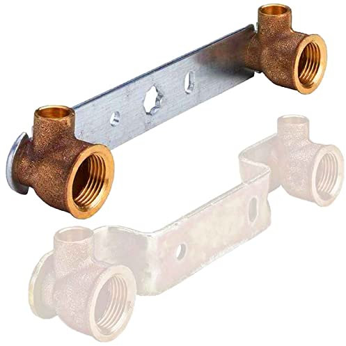 Löt Fitting 4976 Wandwinkel Montageeinheit i-IG i-IG 2 Muffen zum Löten für Kupfer Rohr Außendurchmesser 15mm mit 1/2 Rohr Zoll Innengewinde Trinkwasser geeignet Deckenwinkel