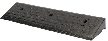 MYOYAY Rampe d'accès en caoutchouc - 10 cm - Avec kit de fixation - Pour voiture, fauteuil roulant, moto, trottoir - 100 x 25 x 10 cm