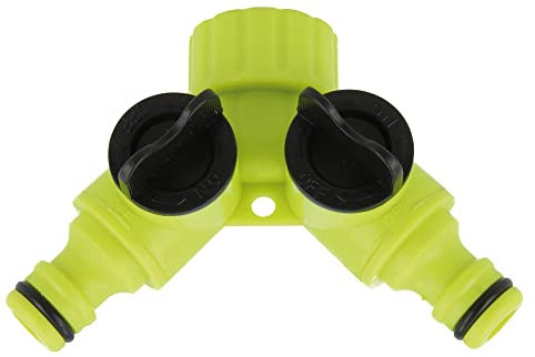 Amig - Connettore Doppio Tubo | Dimmerabile | Con Valvola a 2 Vie e 2 Interruttori Singoli | Plastica Abs | Verde Pistacchio