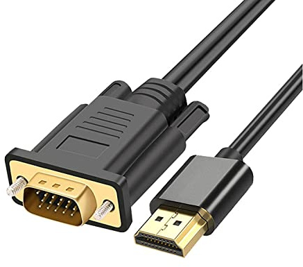 Multibao HDMI to VGA Cable, 1080P Gold plated Built-in IC Chip HDMI Male to VGA Male Adapter for PC HDTV Monitor 1M